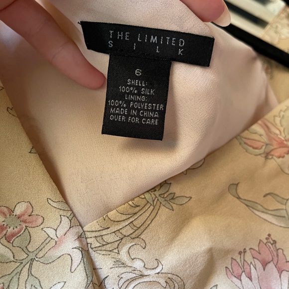 Vintage Blush-Pink Floral Midi (Size 6) - Picture 3 of 4